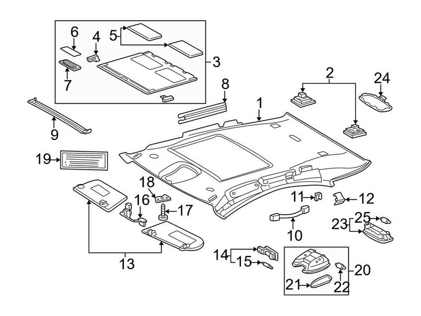 Mercedes Reading Light 21582011017D43